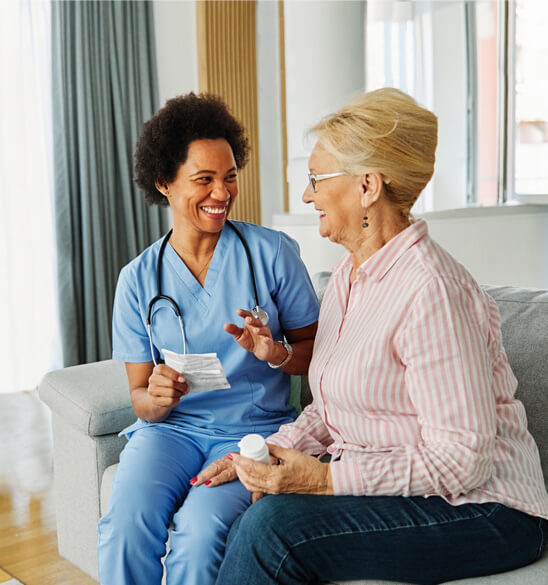 female physician talking to a patient 