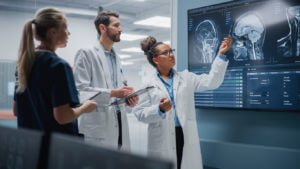 Team of Neurologists analysing the MRI Scan